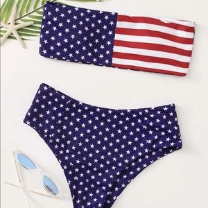 American flag 2 piece swimsuit